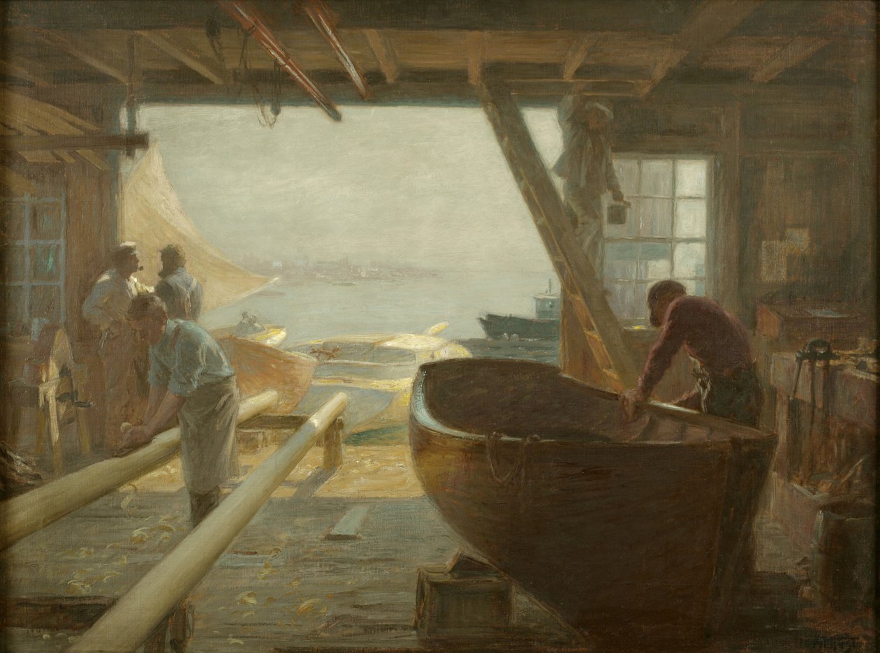 Båtbyggerne av Edward Henry Potthast