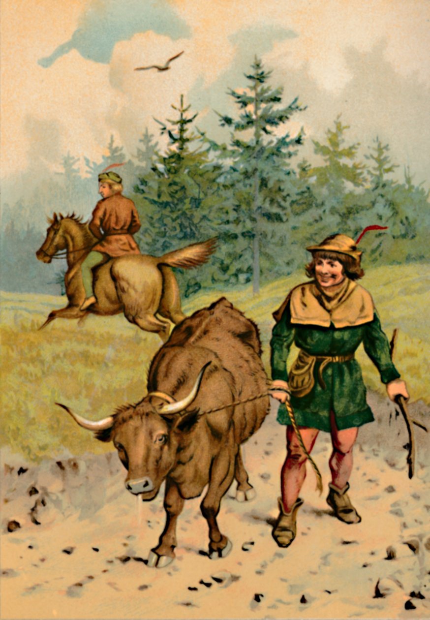 Hans og kua hans, 1901 av Edward Henry Wehnert