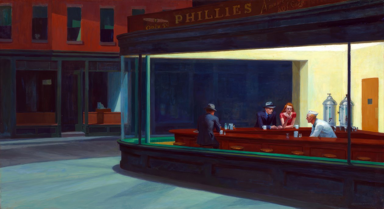 Nighthawks av Edward Hopper