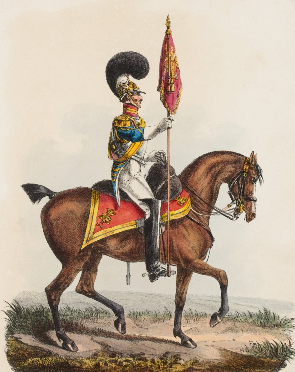 Royal Horse Guards, blå, offiser, 1828 av Edward Hull