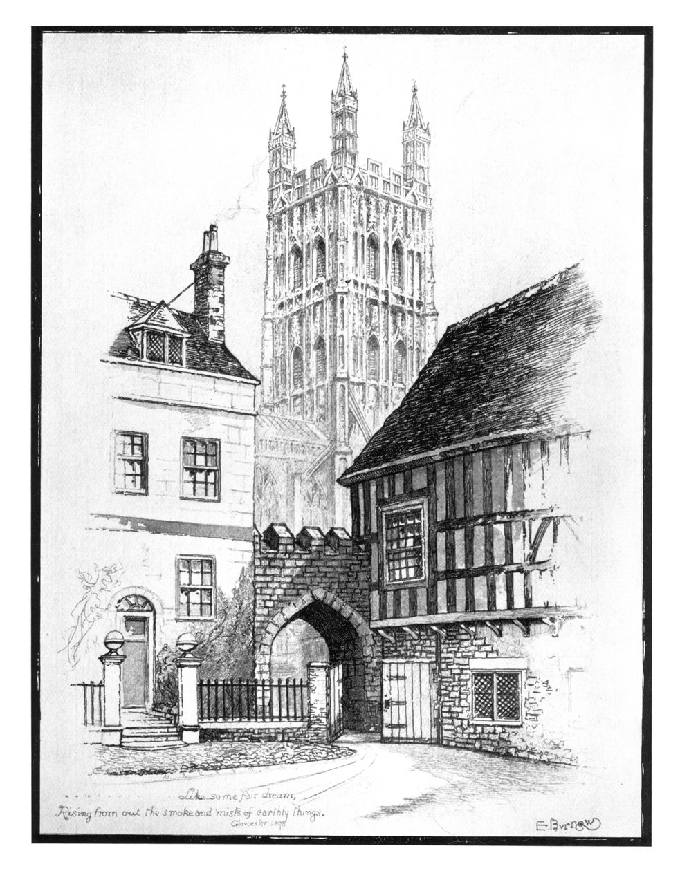 Gloucester katedral, 1901. av Edward J. Burrows
