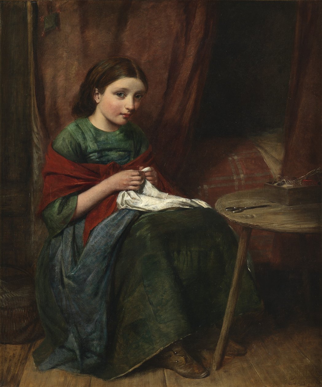Broderinnen, 1864 av Edward John Cobbett