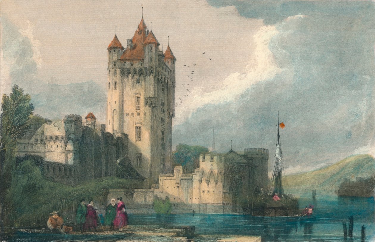 De gotiske tårnene i Ellfeld, c1834. av Edward John Roberts