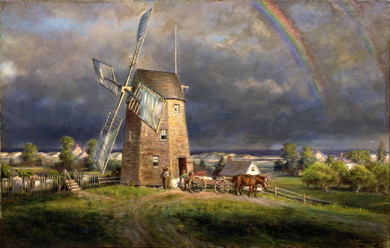 Old Hook Mill, Easthampton, ca. 1880. av Edward Lamson Henry