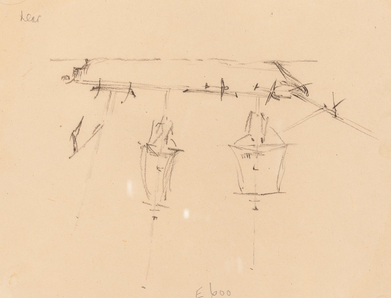 Et seilskip [verso], 18391845. av Edward Lear