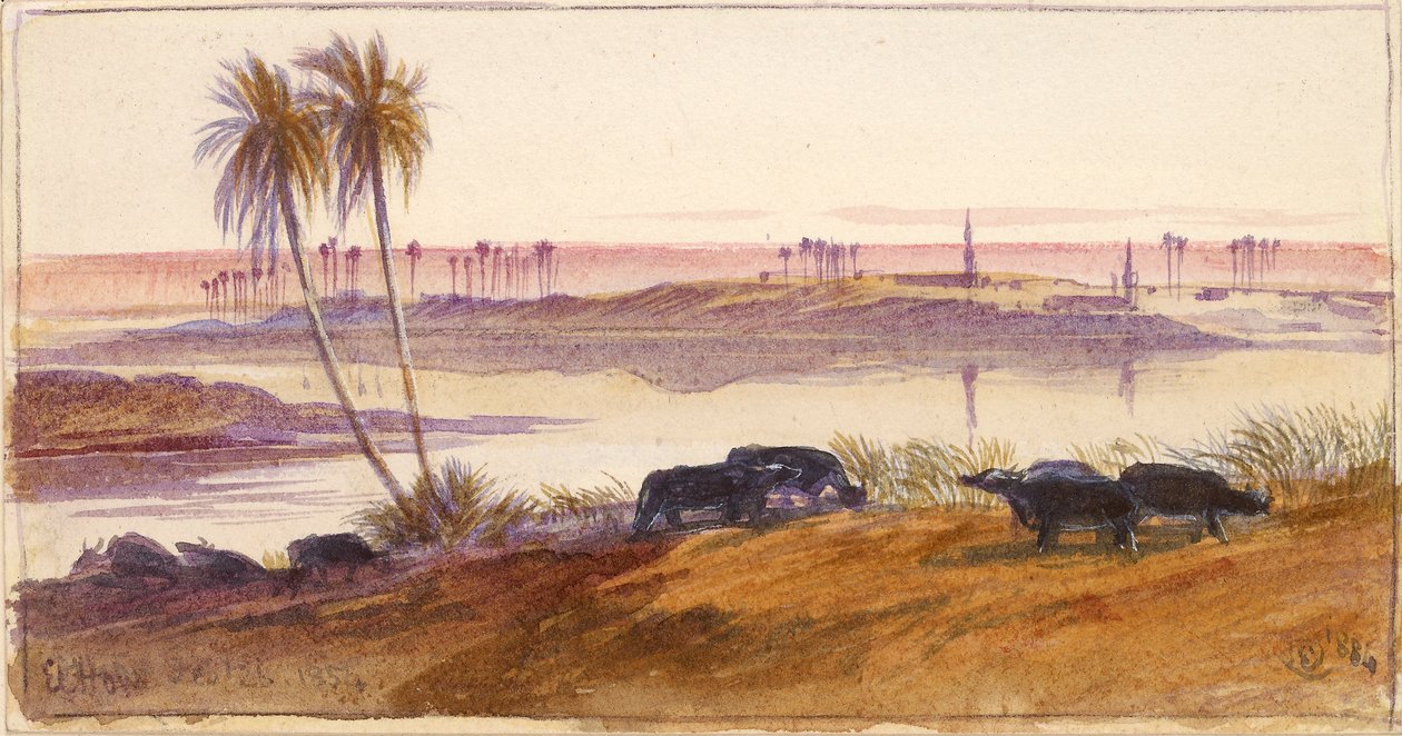 El Hon, Egypt, 1884 av Edward Lear