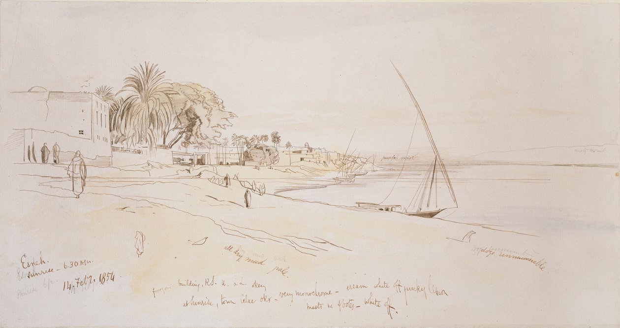 Esneh, Egypt, 1854 av Edward Lear