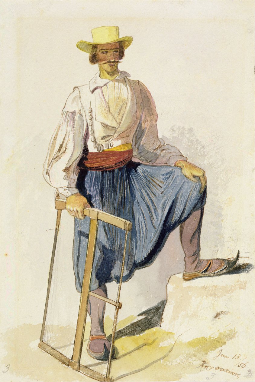 Gresk vedhogger av Edward Lear