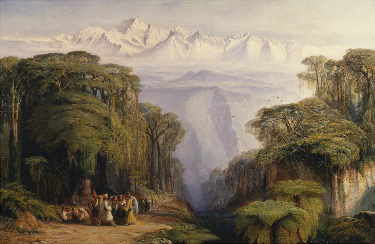 Kangchenjunga fra Darjeeling av Edward Lear