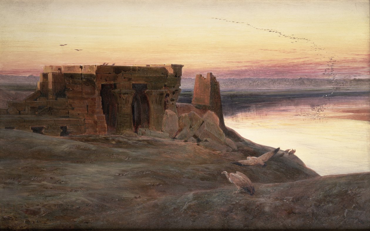 Kom Ombo Temple, Egypt av Edward Lear