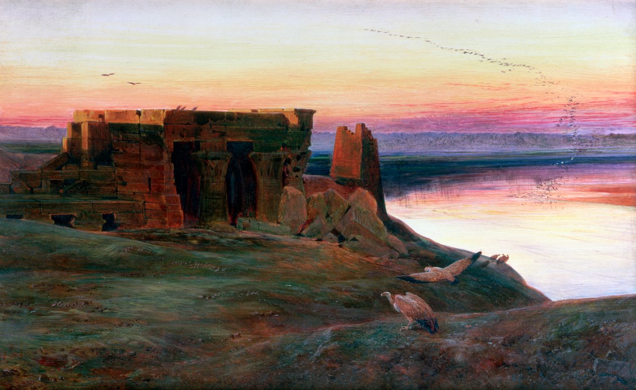 Kom Ombo Temple, Egypt, 1856. av Edward Lear
