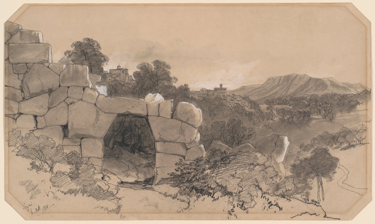 Landskap nær skilt av Edward Lear