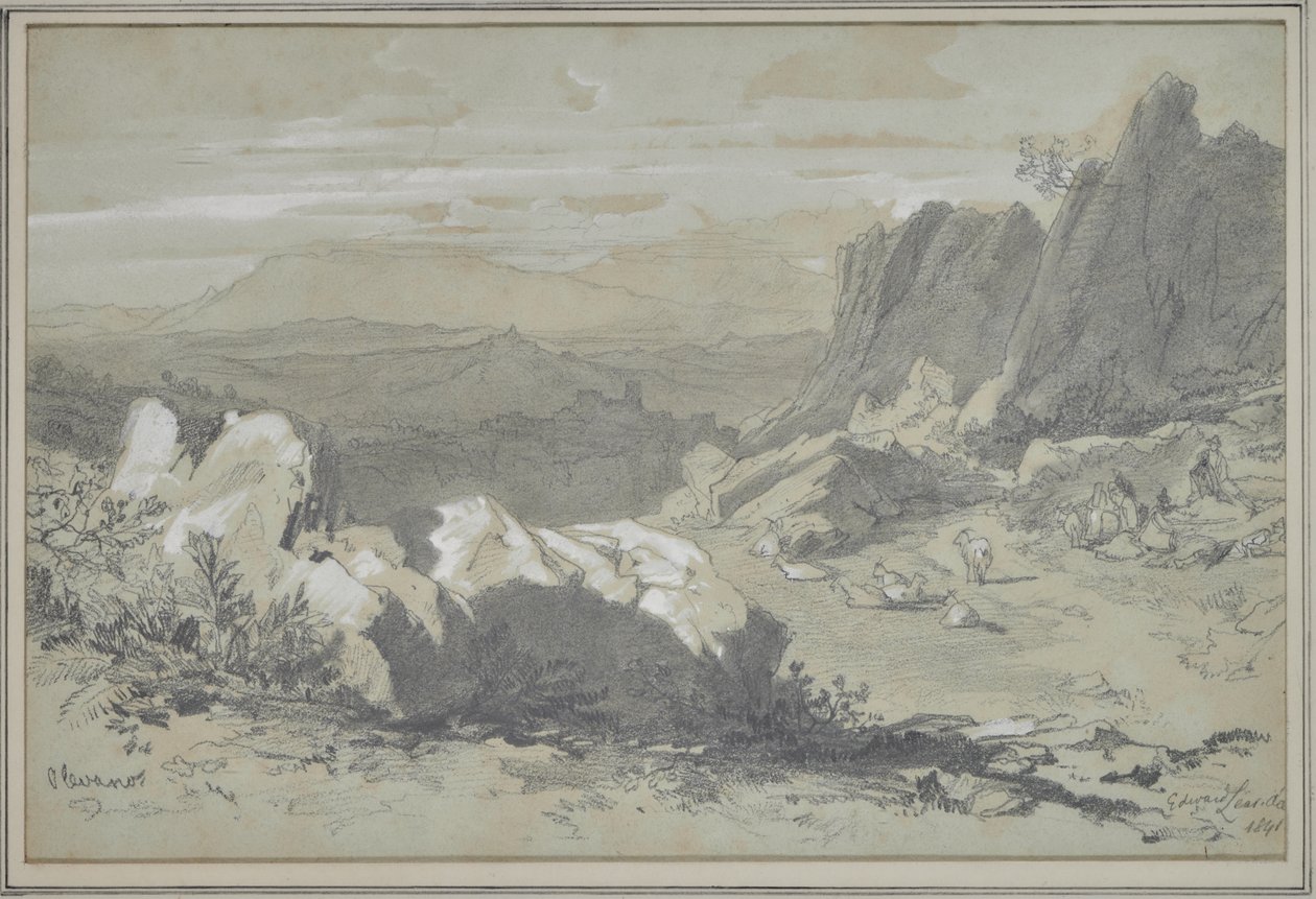 Olevano av Edward Lear