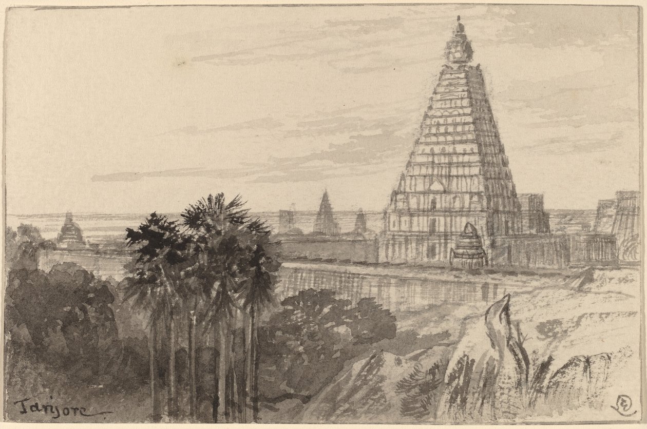 Tanjore, India, 18841885. av Edward Lear