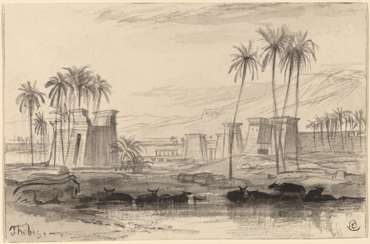 Theben av Edward Lear