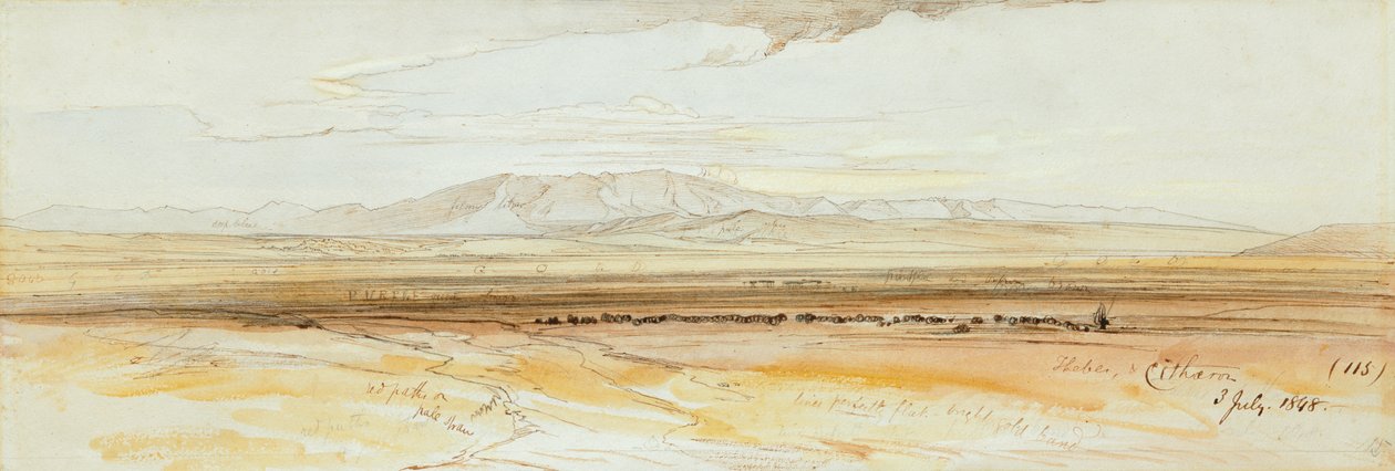 To utsikter over Theben av Edward Lear