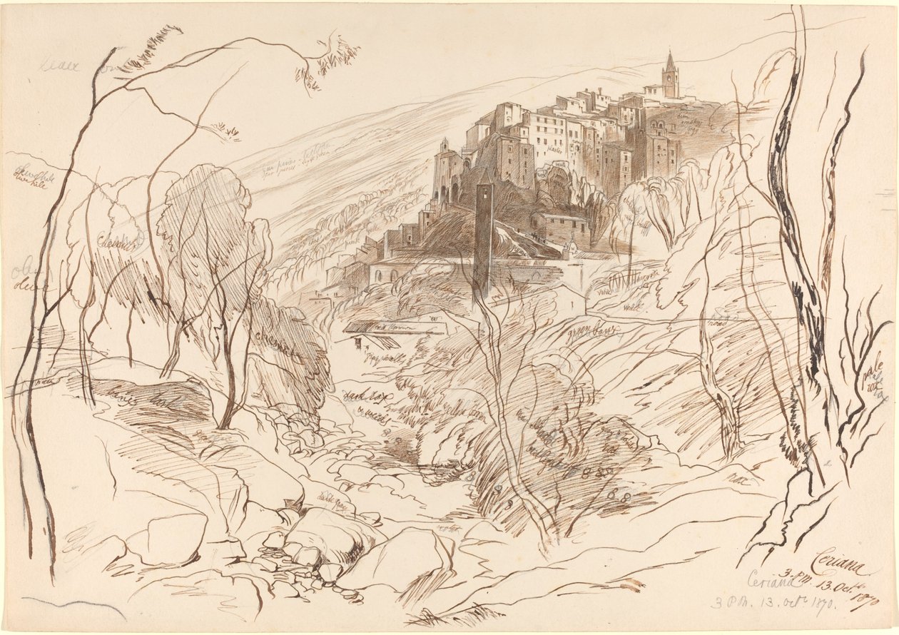 Utsikt over Ceriana av Edward Lear