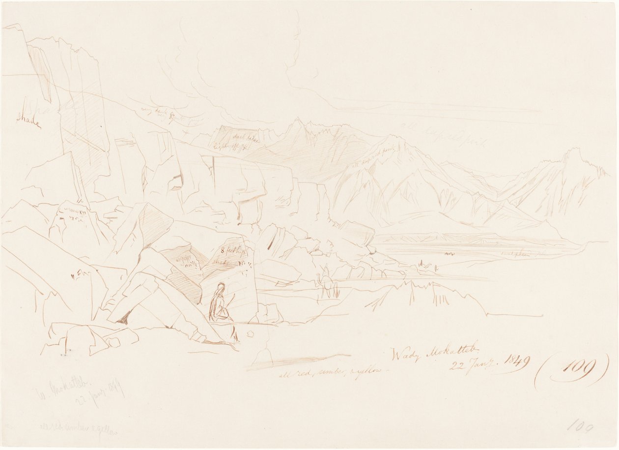 Office Valley, 1849. av Edward Lear