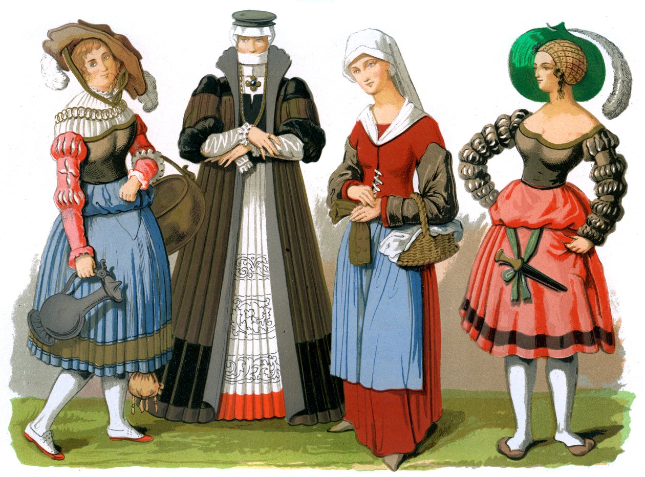 Sveitsiske kostymer, 1400-1500-tallet 1849. av Edward May