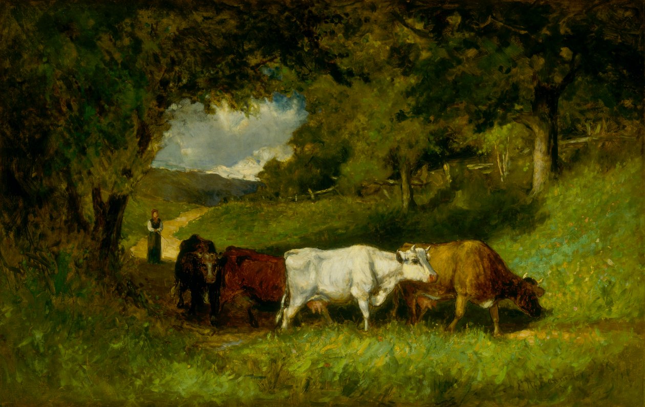 Driving Home the Cows, 1881. av Edward Mitchell Bannister