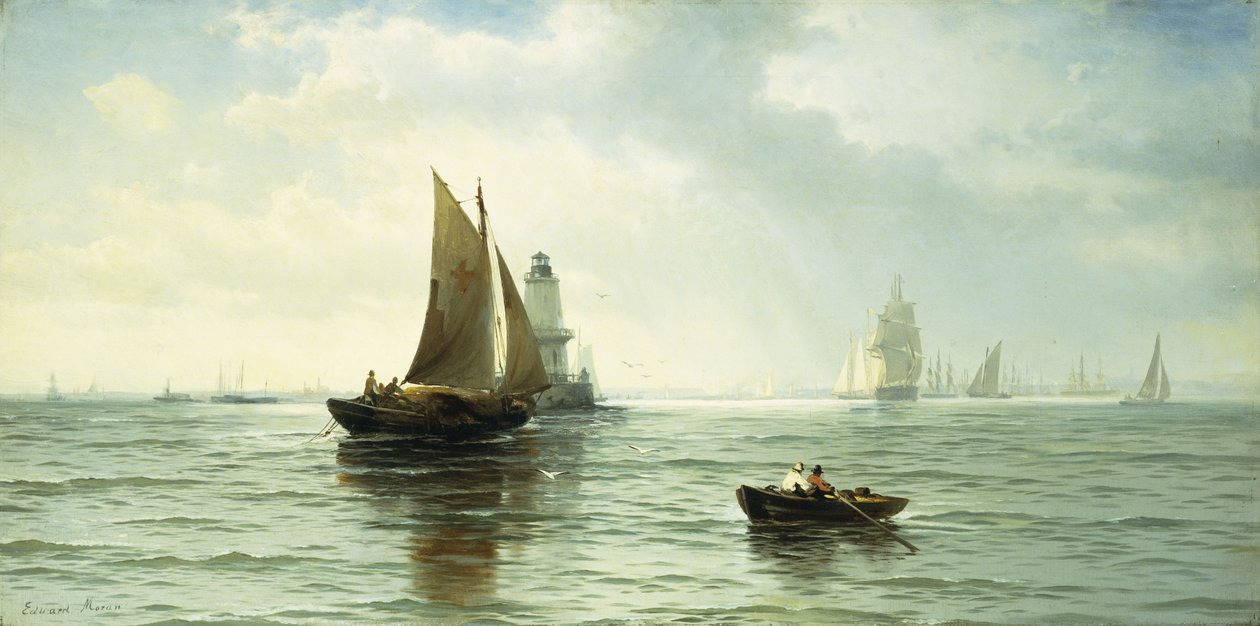 Rundt fyret, av Edward Moran