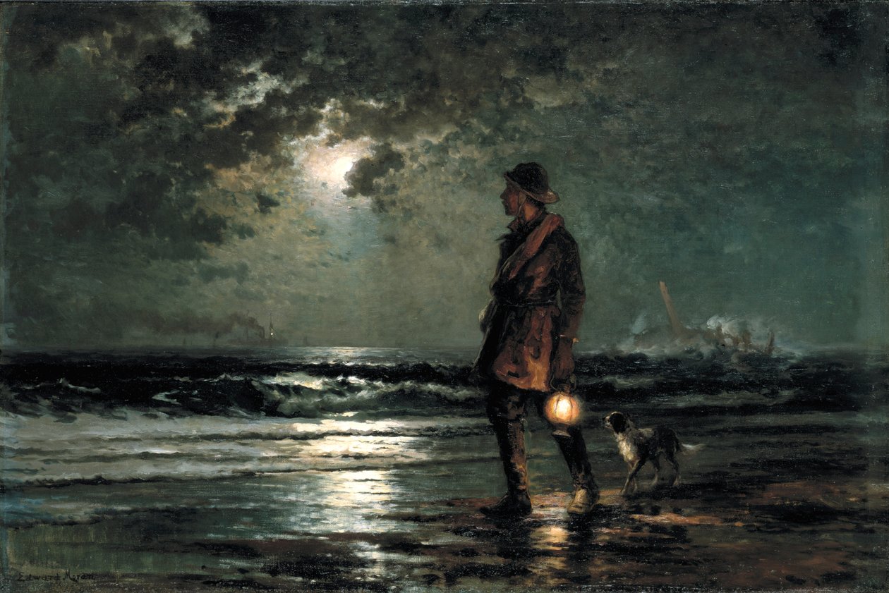 Livredningspatruljen, ca. 1893. av Edward Moran