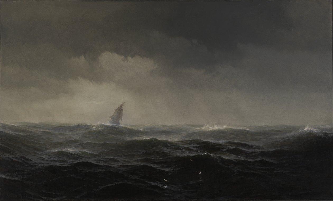 Havet, 1870. av Edward Moran