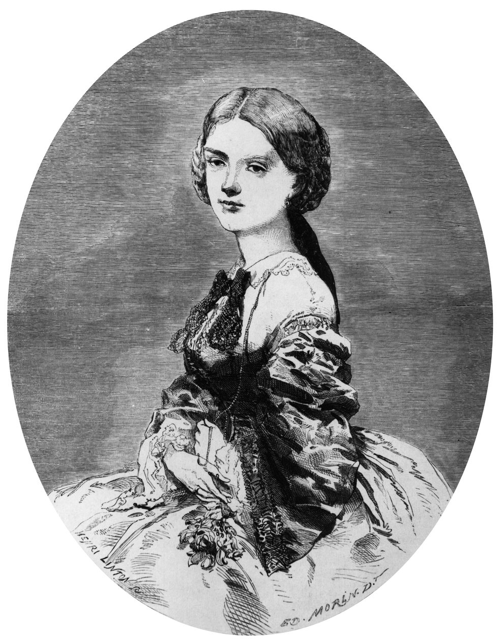 Prinsesse Maria Clotilde av Savoy (gravering) av Edward Morin