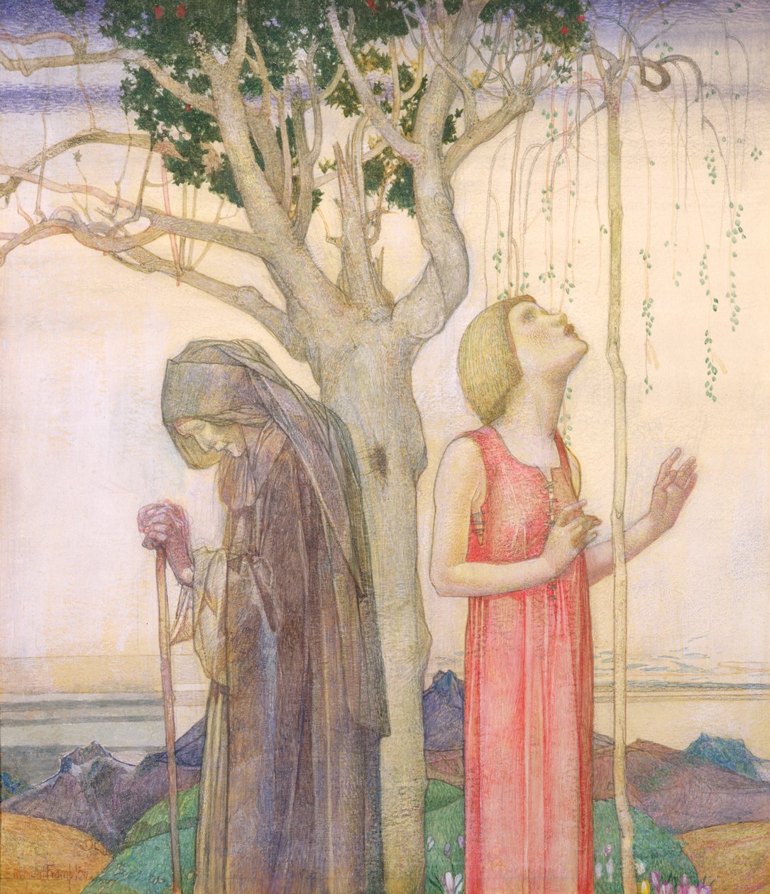 Ungdom og alder, 1923 (eggtempera) av Edward Reginald Frampton