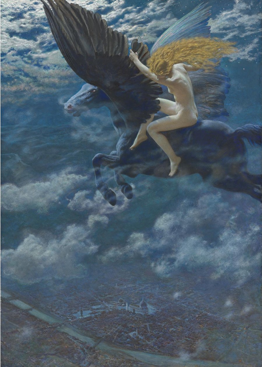 Dream Idyll A Valkyrie, ca. 1902 av Edward Robert Hughes