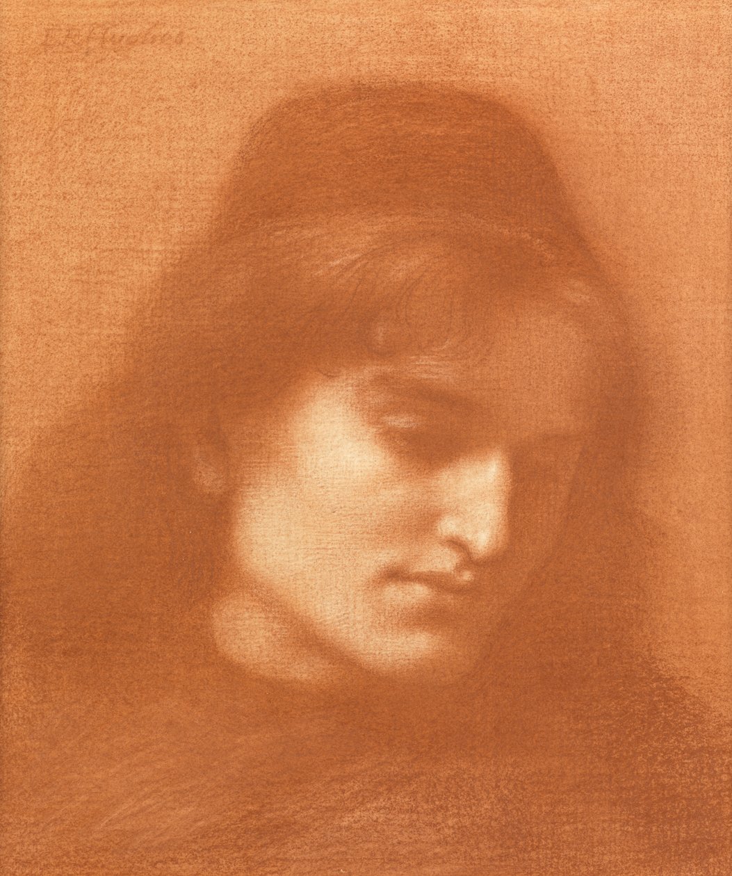 Studie av en mann av Edward Robert Hughes