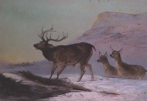 Vinter (pastell) av Edward Robert Smythe