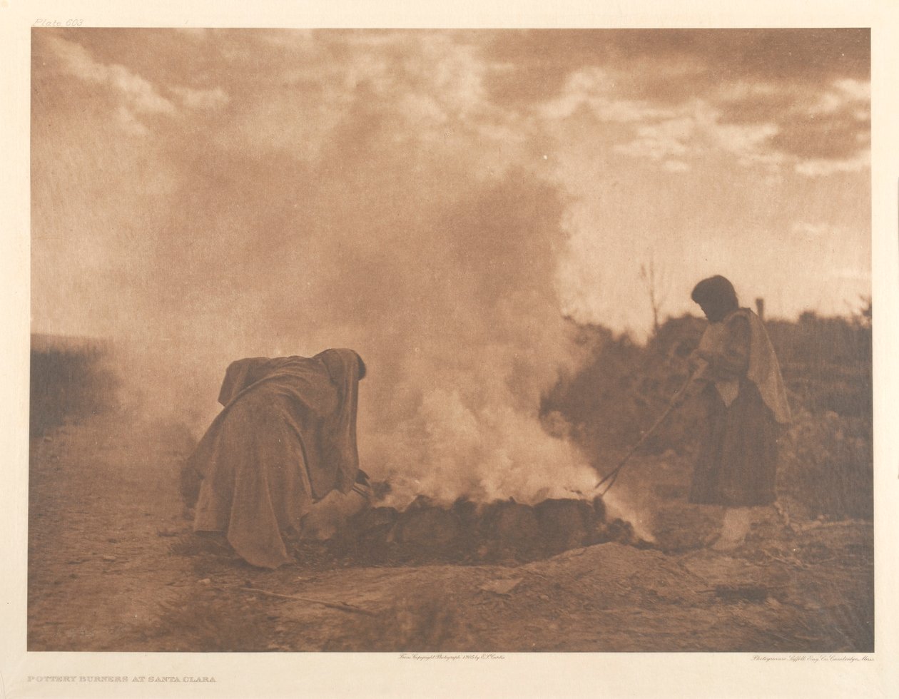 Keramikkbrennere på Santa Clara av Edward S. Curtis