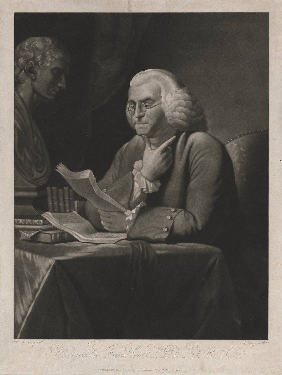 Benjamin Franklin, 1793. av Edward Savage