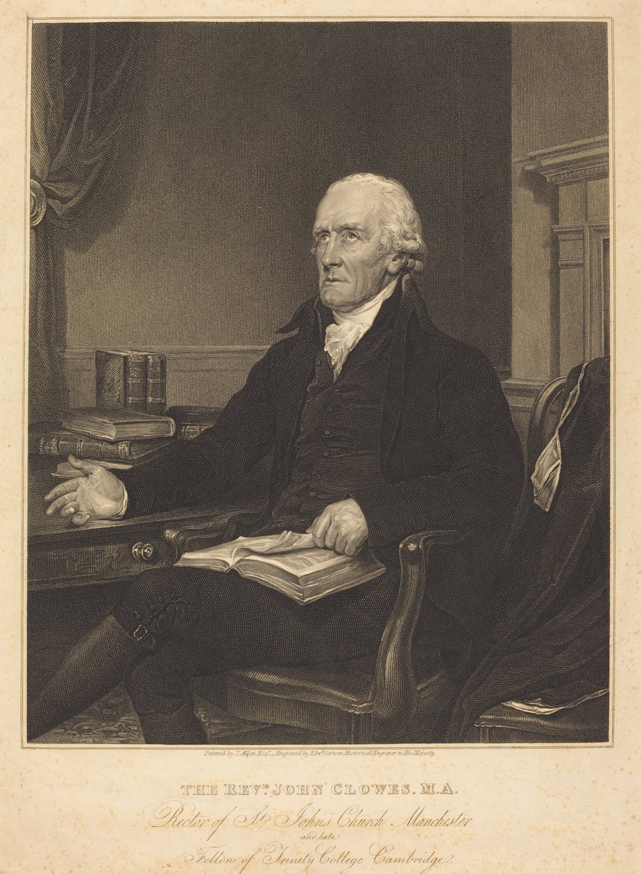 pastor John Clowes av Edward Scriven after Joseph Allen