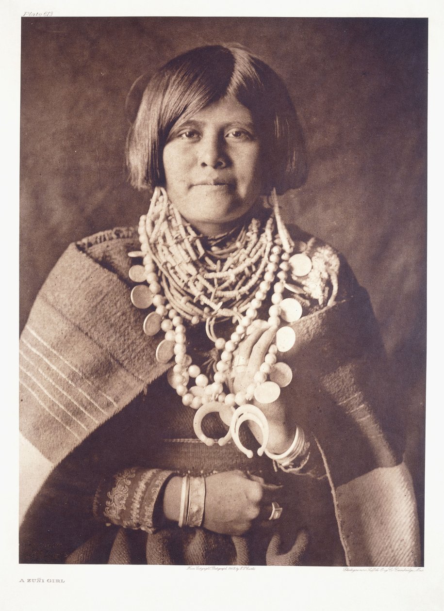 En Zuni-jente av Edward Sheriff Curtis