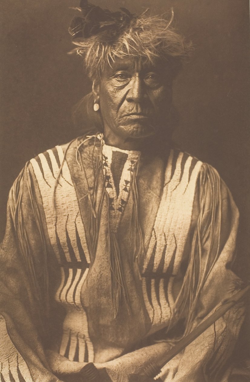Rød pisk - Atsina, 1908. av Edward Sheriff Curtis