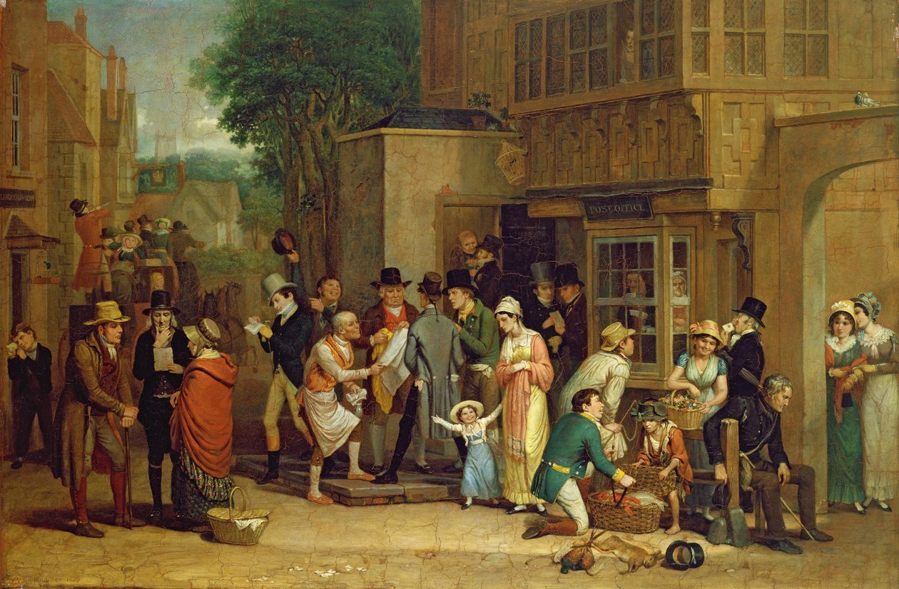 Postkontoret (olje på lerret) av Edward Villiers Rippingille
