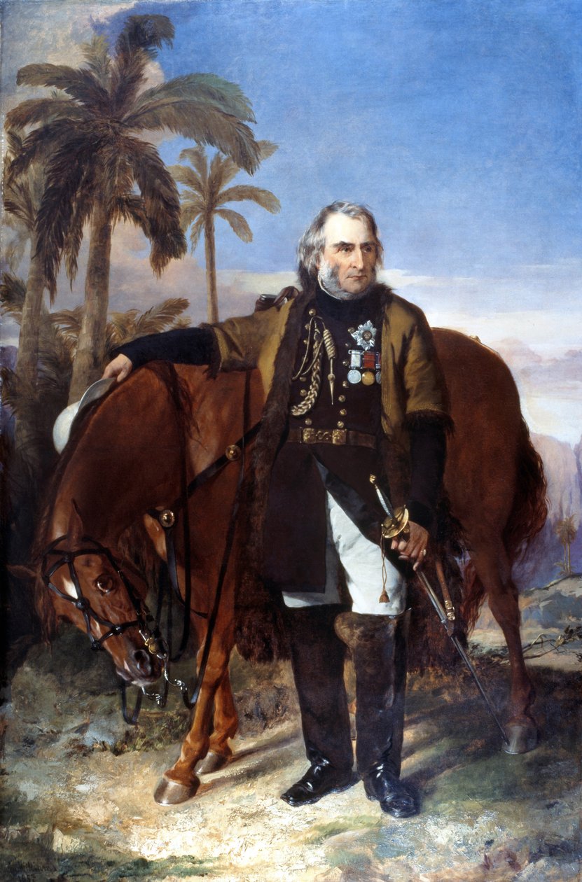 Generalløytnant Sir Charles Napier og hans arabiske lader Red Rover, 1853 av Edwin Williams