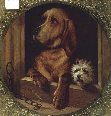 En delt kennel av Edwin (after) Landseer