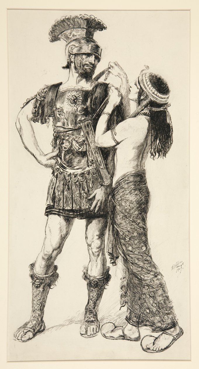 Cleopatra:    1335830   no       norwegian Successfully Translated  Original: Taste: A Laughing Man with an Upturned Glass. From the series Personifications of the Five Senses, c.1635-66 (oil on wood) Translat: Jahangir, 17th century. 1206396 no norwegian  av Edwin Austin Abbey