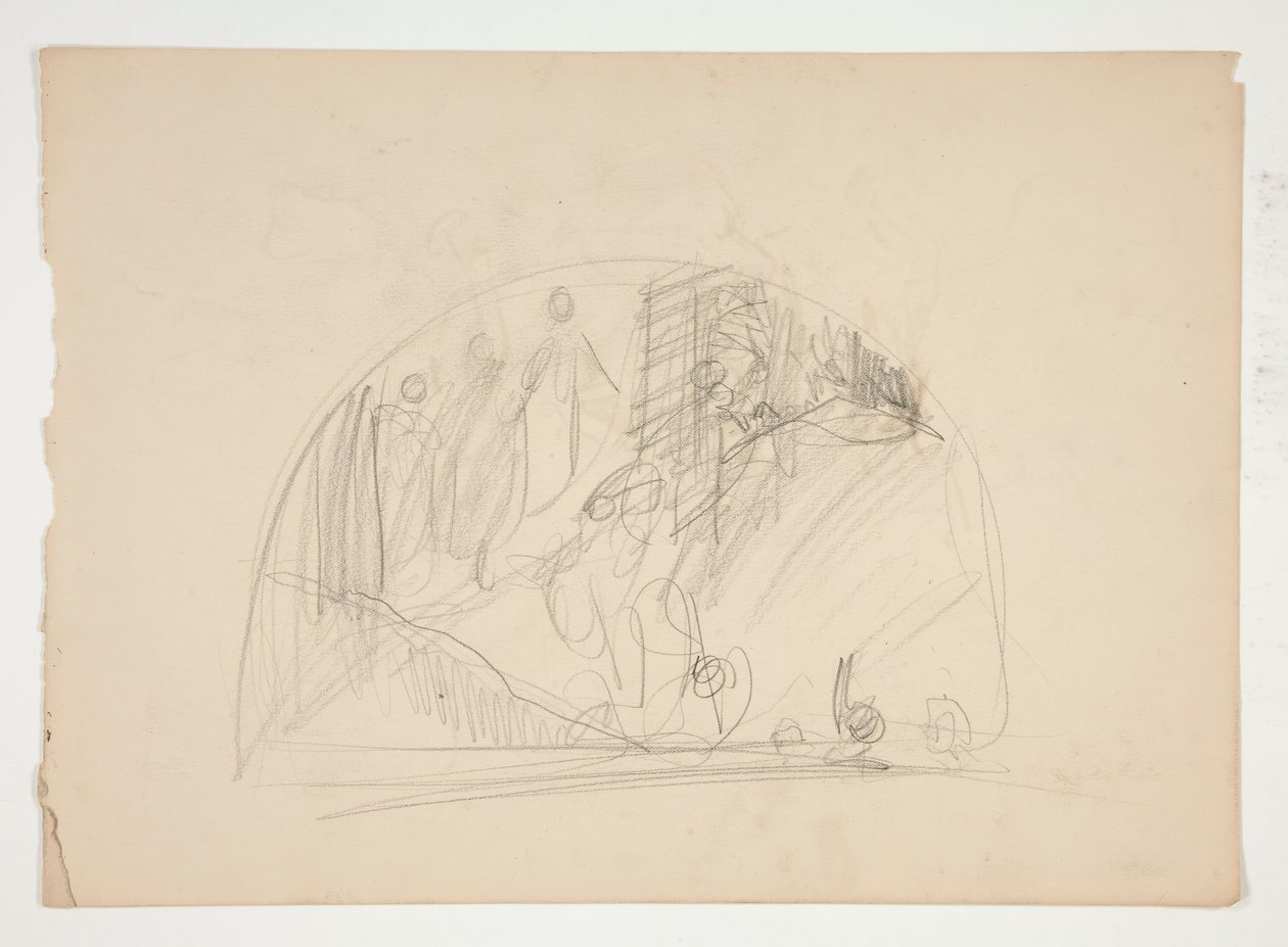 Komposisjonsstudie for av Edwin Austin Abbey