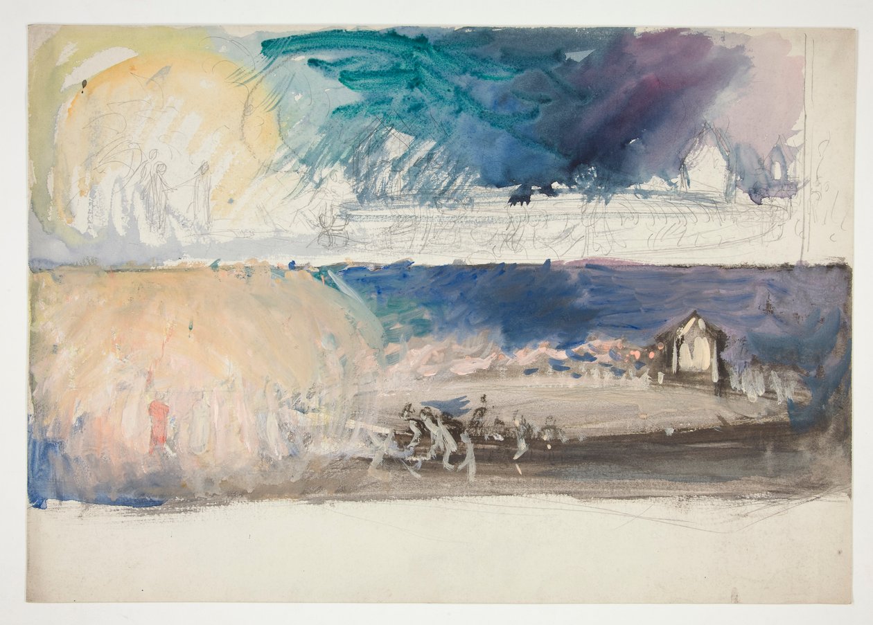 Komposisjonsstudie for av Edwin Austin Abbey