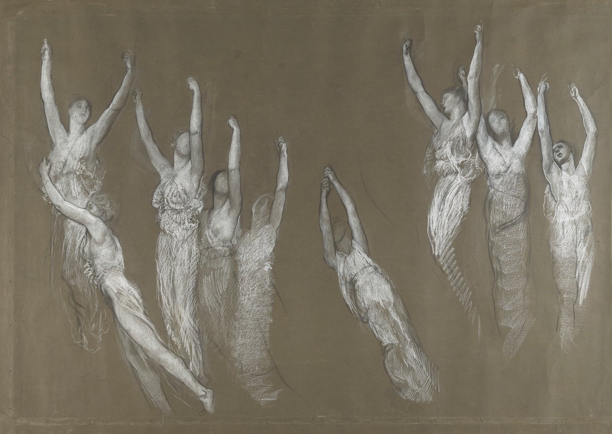 Komposisjonsstudie for av Edwin Austin Abbey