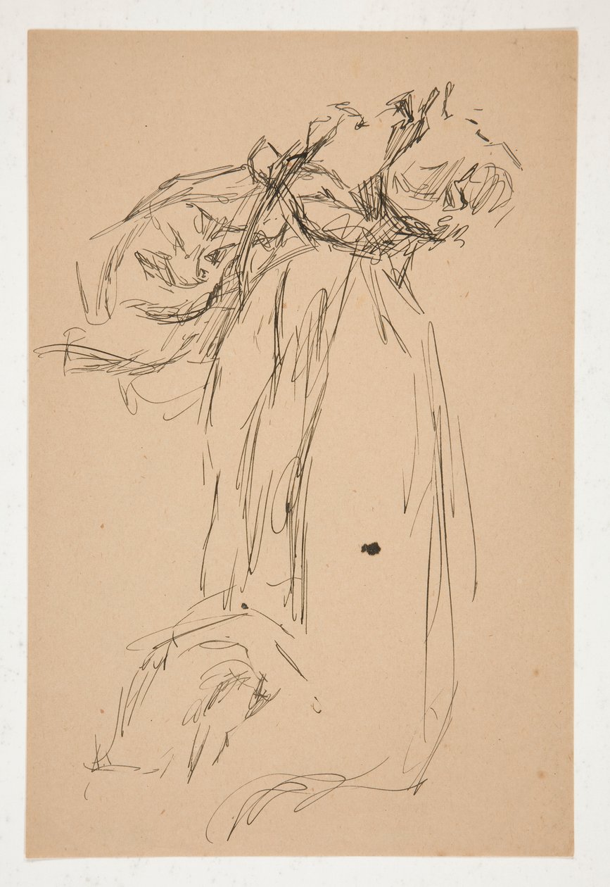 Draperi studie av Edwin Austin Abbey