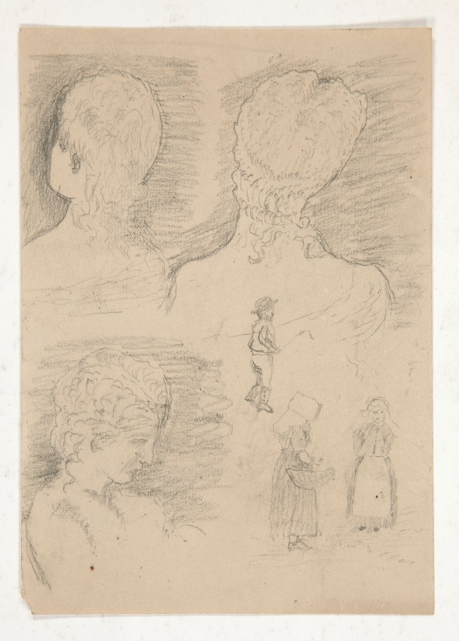 Tegning av en skulpturbyste av Edwin Austin Abbey
