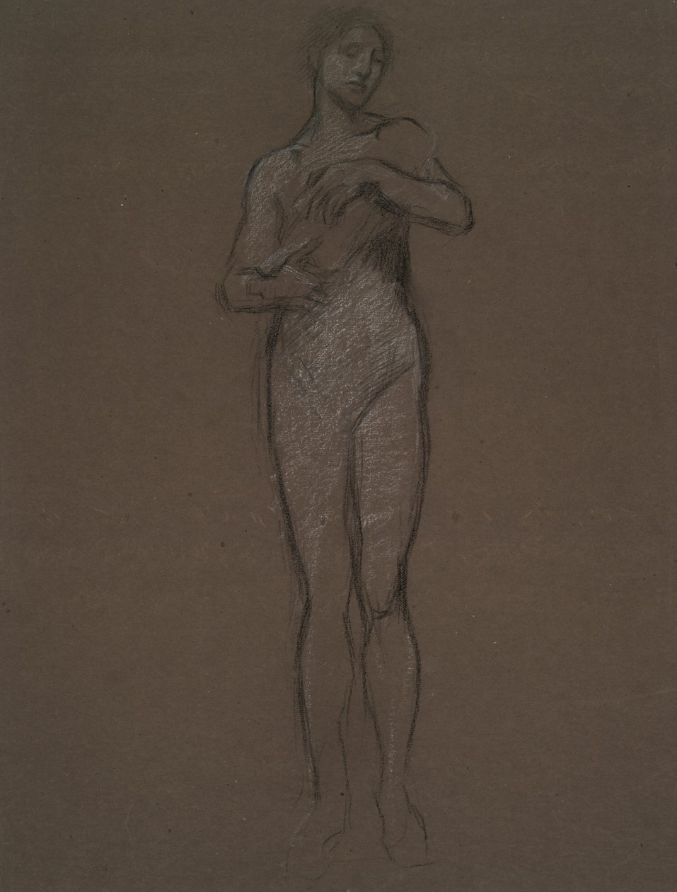 Tidlig studie for av Edwin Austin Abbey