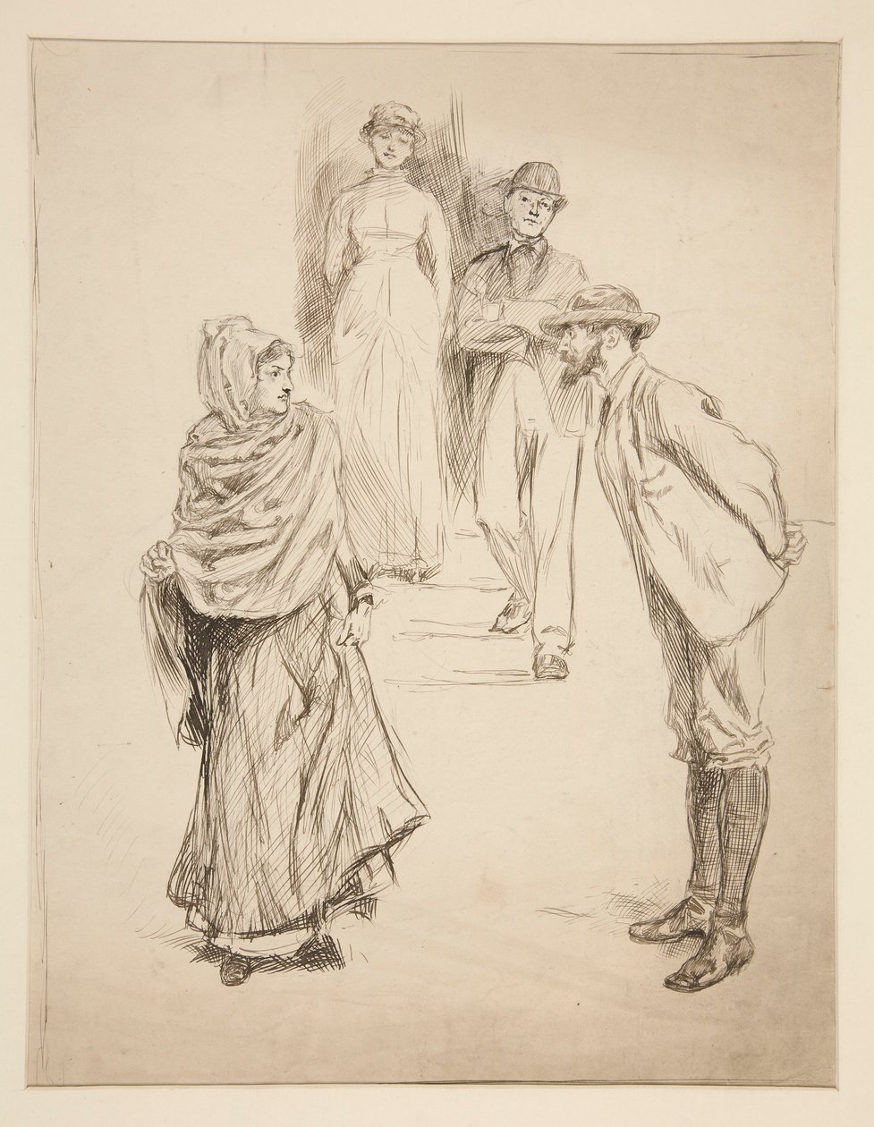 Figur Scene, studie for av Edwin Austin Abbey