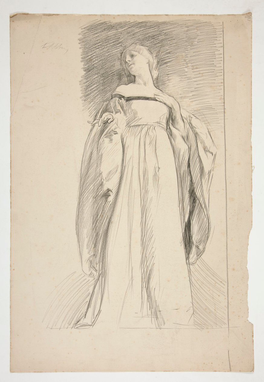 Figurstudie for av Edwin Austin Abbey