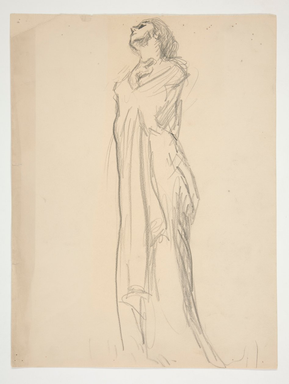Figurstudie for av Edwin Austin Abbey